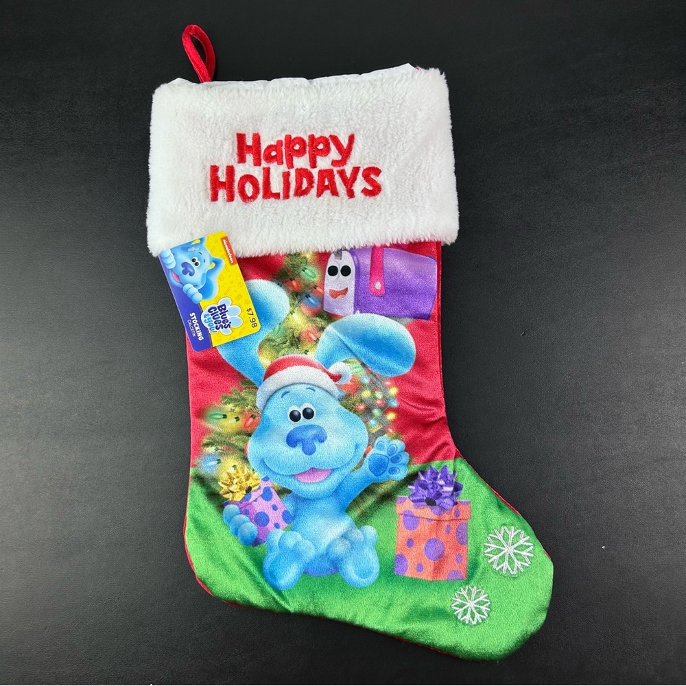 Blue's Clues & You Blue Velour Christmas Stocking Nickelodeon